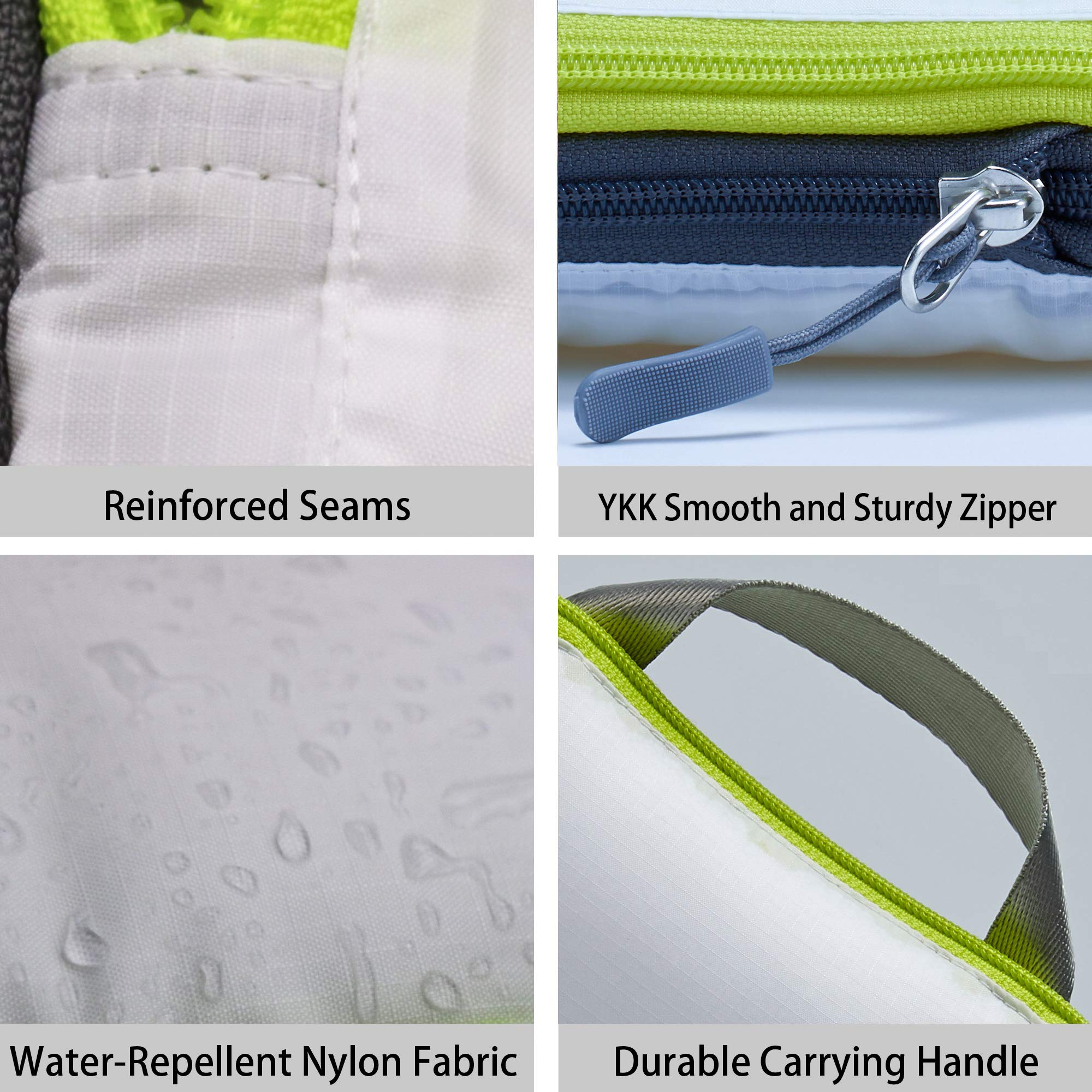 Cipway - 5 Set Ultralight Compression Packing Cubes for Travel, Luggage Organizer for Suitcase & Backpack (White) - Perfect for Weekend Trips, Business Travel & Vacation Packing