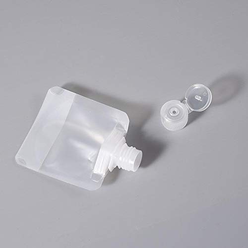 Travel Liquid Bag - Foldable Soft Makeup Bag, Portable Disposable Transparent Toiletry Bottles for Facial Cleanser, Shampoo & Shower Gel (100ml) | Perfect for Air Travel, Gym & Camping Trips