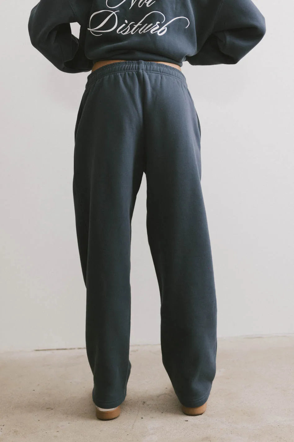 Comfortable Navy Do Not Disturb Sweatpants for Men & Women - Perfect for Lounging, Yoga, and Relaxing at Home