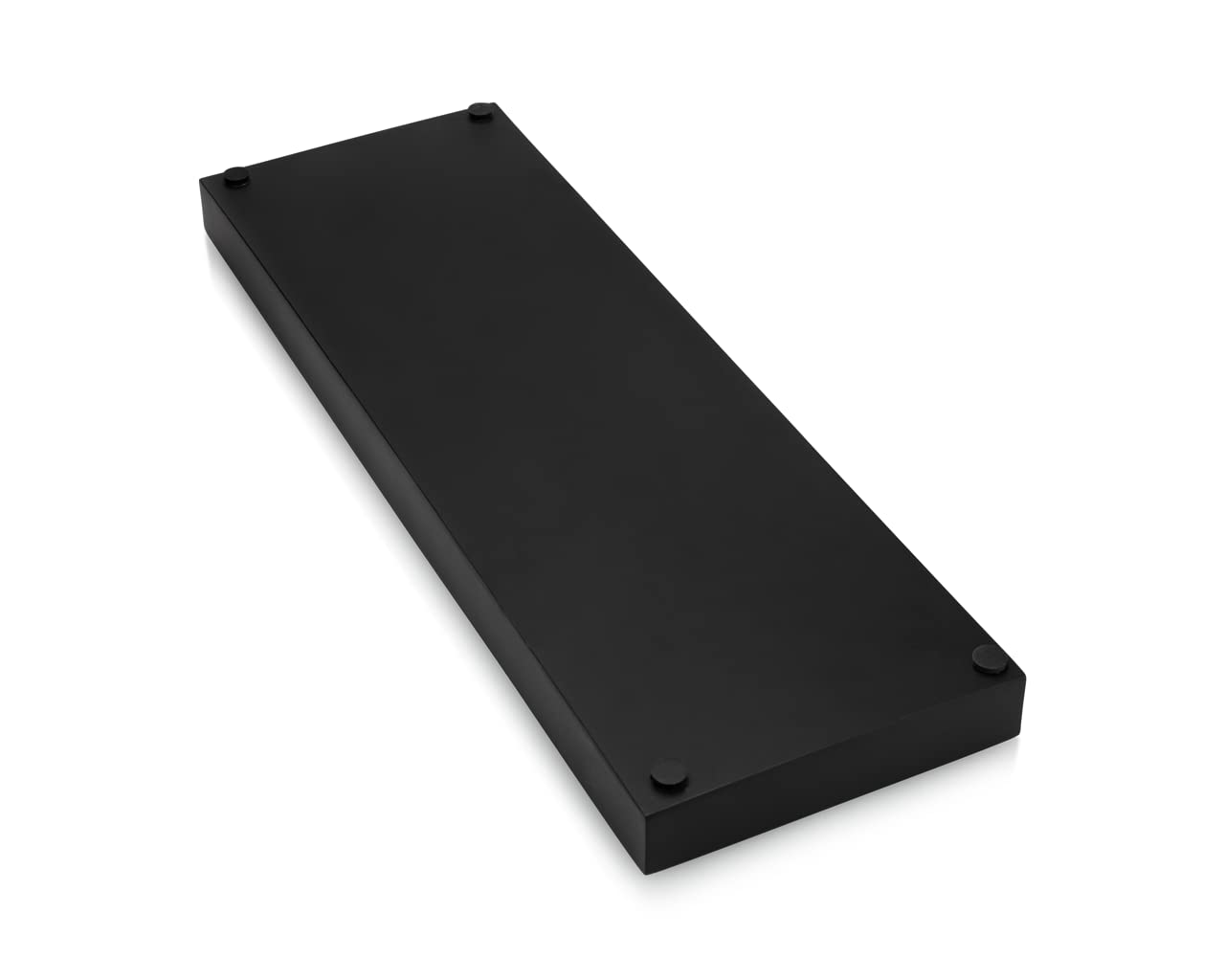 Essentra Home Matte Black Luxury Bathroom Vanity Tray - Rectangular Cosmetic Organizer for Jewelry, Perfume & Makeup | Stylish Countertop Decor for Modern Bathrooms & Bedrooms