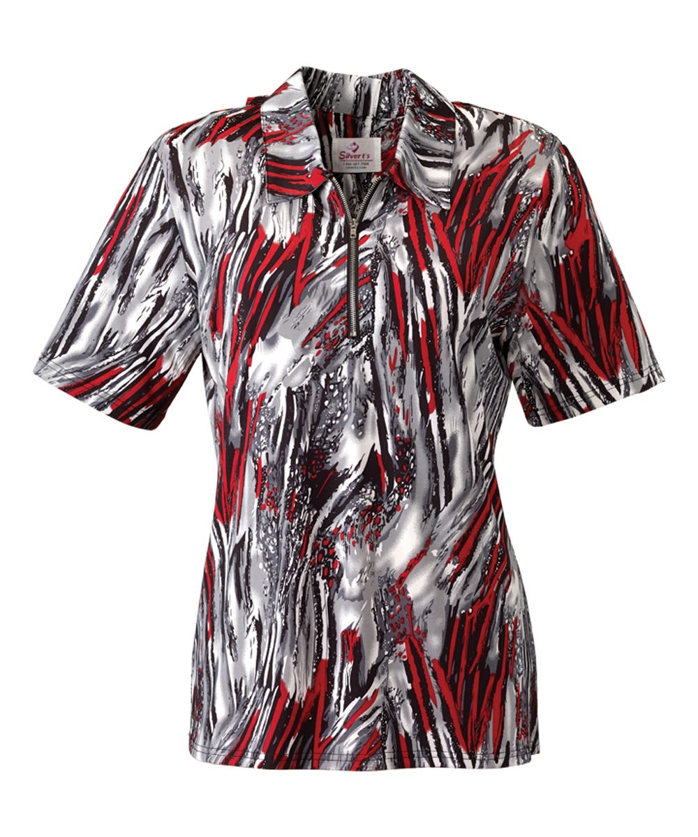 Women's Stylish Open Back Zipped Neckline Collared Blouse - Perfect for Date Night, Parties & Office Wear