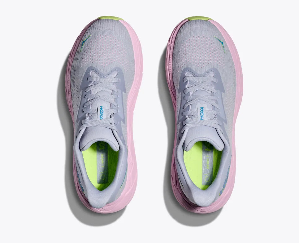 HOKA Women's Arahi 7 Wide Running Shoes - Gull/Pink Twilight | Stability & Cushion for Road Running, Jogging, Walking
