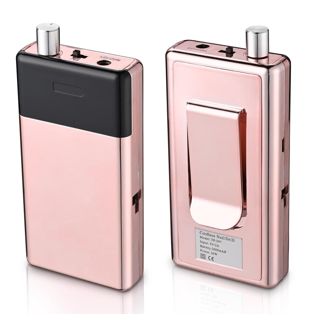 Rechargeable Nail Drill Machine for Acrylic Nails - Professional Manicure & Pedicure Kit with 6 Bits & LED Light | Perfect for Home Salon, Nail Art Design & DIY Nail Care