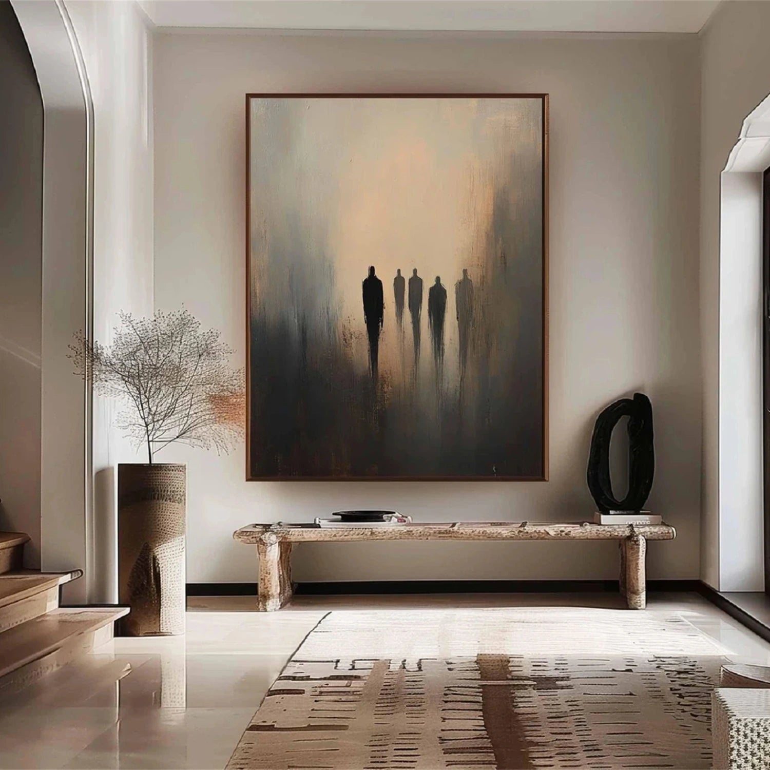 Abstract Painting #AB 270 - Modern Wall Art for Living Room, Bedroom & Office Decor | Large Canvas Artwork for Home & Commercial Spaces