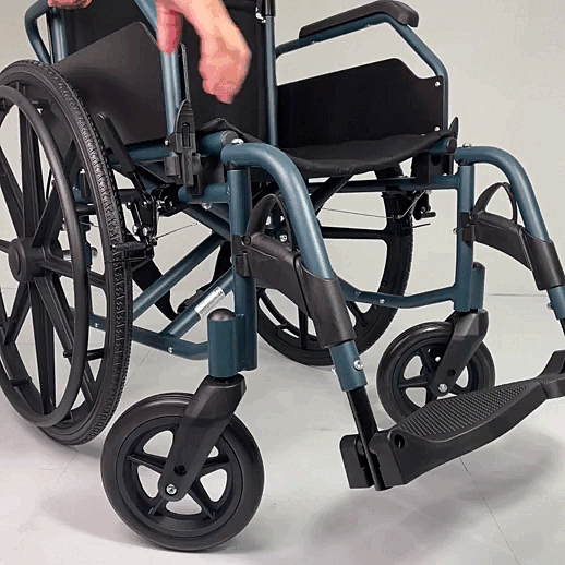 HappyWheels Hero Chair - Ultra Lightweight Foldable Wheelchair for Adults & Seniors | Portable Mobility Aid for Travel, Home & Outdoor Use