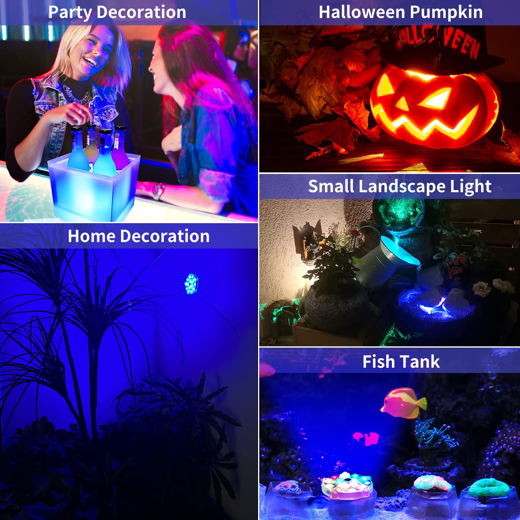 DeeprBetter Rechargeable Color Changing LED Pool Lights - Waterproof Floating & Submersible Lights for Swimming Pools, Hot Tubs, Spas, Bathtubs - with Built-in Magnet & Suction Cups - Perfect for Night Swimming, Backyard Parties, and Relaxing Spa Nights