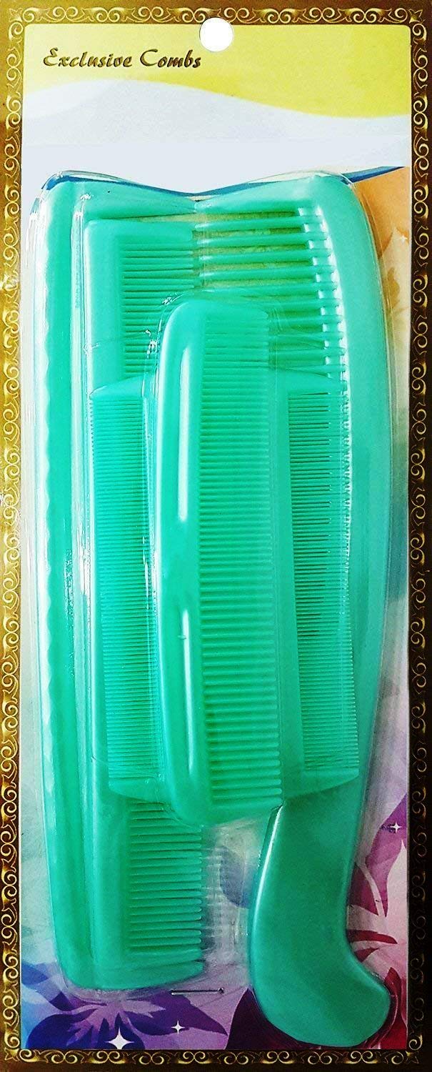 Boosty® Professional Hygienic Plastic Hair Brush & Comb Set (10-Piece/5-Piece) - Detangling Styling Combs for Men & Women - Perfect for Salon, Travel & Home Hair Care