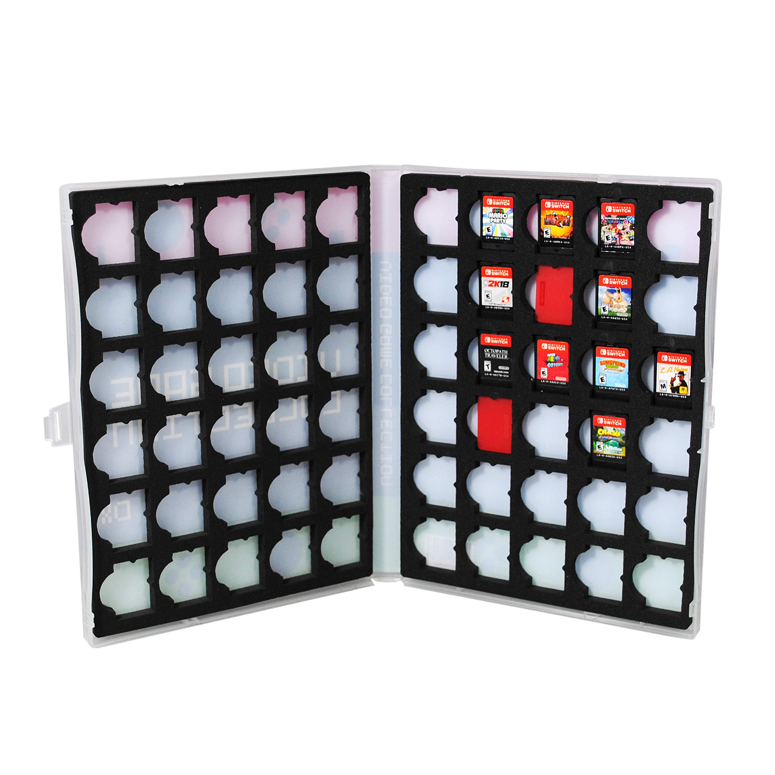 UniKeep Nintendo Switch Game Case - Secure Foam Storage for 60 Game Cartridges | Perfect for Travel & Game Organization