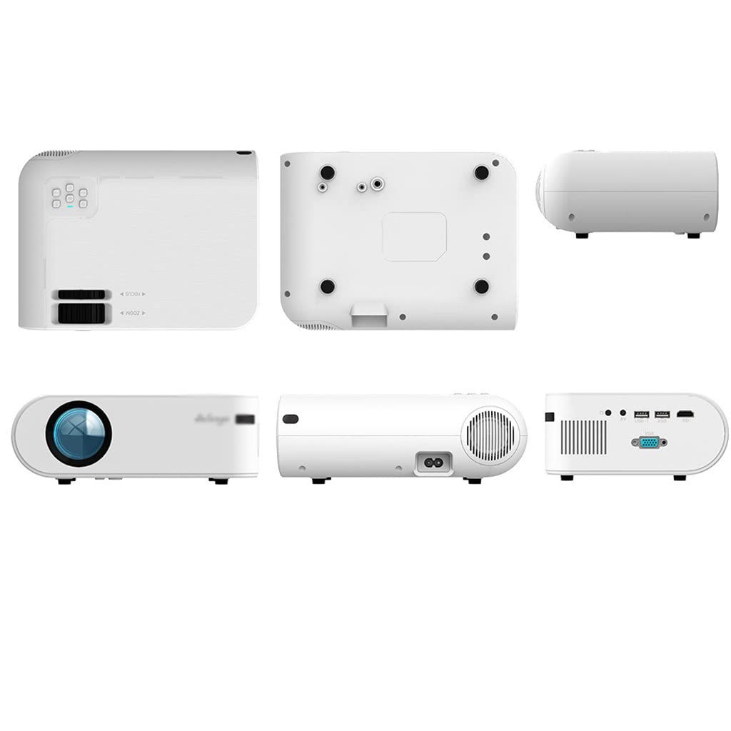 YADECL P62 Mini Projector 4000 Lumens Full HD 1080P LED Portable Projector - Wireless Screen Mirroring for iPhone/Android, Home Theater & Outdoor Movie Nights (Silver)