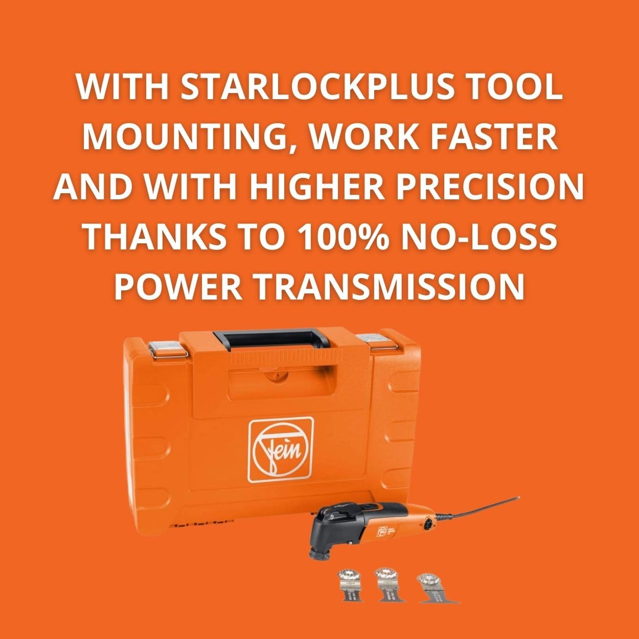 Fein MultiMaster MM 300 Plus Oscillating Multi-Tool Kit with QuickIn System - 250W Power, 11,000-20,000 OPM, StarLockPlus Mount (Model 72297261090) - Perfect for Woodworking, Metal Cutting, and DIY Home Renovation Projects