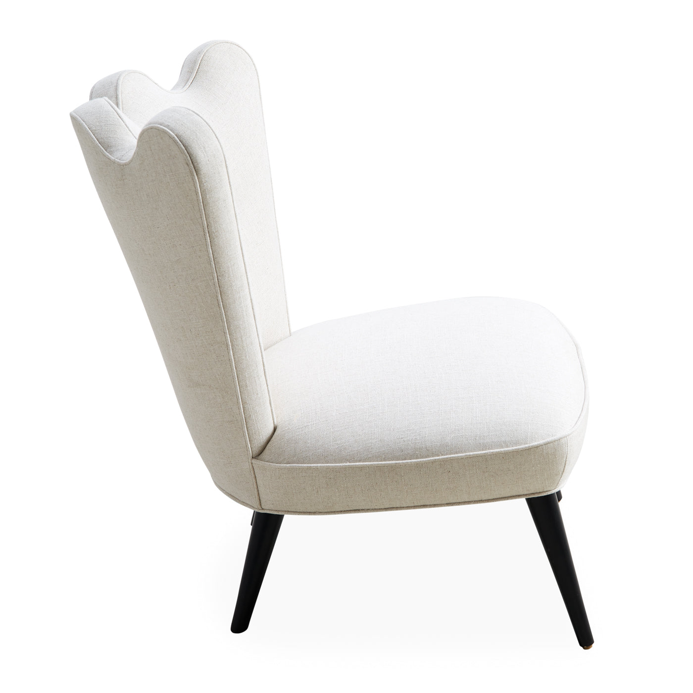 Ripple Slipper Chair - Comfortable Modern Accent Chair for Living Room, Bedroom & Office - Perfect for Reading Nook, Lounge Area or Small Space Decor