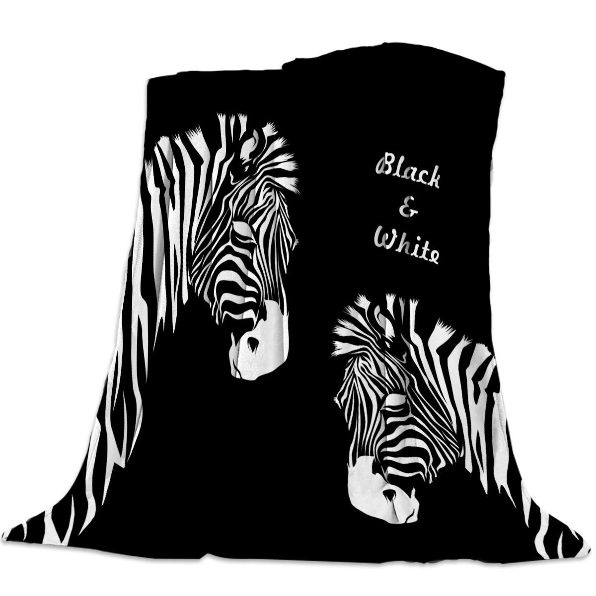 Soft Flannel Fleece Blanket for Kids & Adults - Cozy Zebra Horse Animal Print Throw Blanket (59x79 Inch) - Perfect for Bedroom, Living Room, Sofa & Couch - Great Gift for Christmas & Home Decor