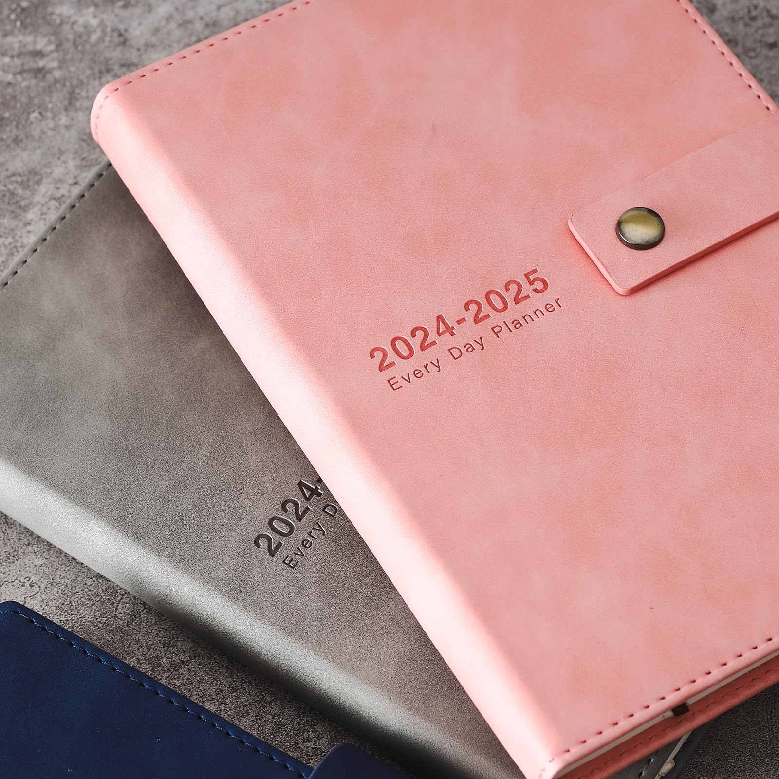 2024-2025 Academic Planner - A5 Daily Diary with Hard Cover, Pen Loop & Inner Pocket | July 2024 to June 2025 Schedule Organizer | Includes Bookmarks, Monthly Tabs & Stickers | 14.5x21.5 cm Pink Student Planner for College, School & Office Use