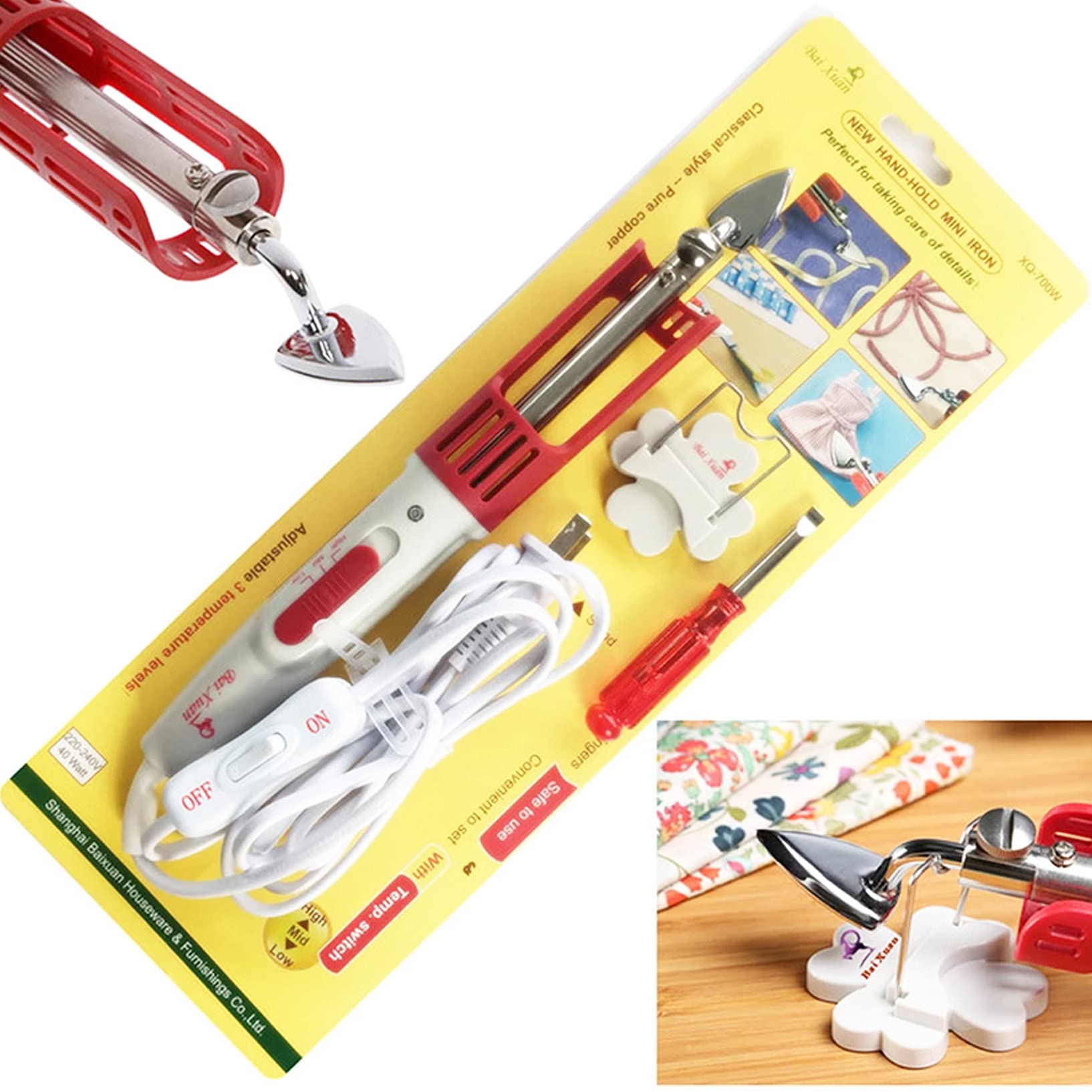 110V-220V Professional Mini Electric Iron for BJD Doll Clothes - Anti-Scalding Detail Ironing Tool for DIY Handmade Crafts - Perfect for Doll Costume Making & Miniature Fabric Projects