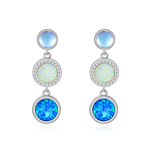 Long Opal Moonstone Earring