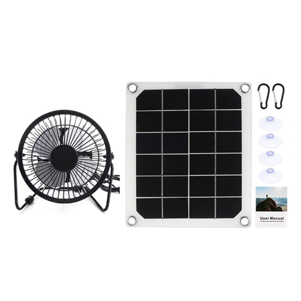 APUM 10W Solar Powered Exhaust Fan - Waterproof Greenhouse Ventilation System, Portable Solar Panel Ventilator for RV Cooling, Pet House, Chicken Coop & Outdoor Use - Perfect for Camping, Sheds & Livestock Areas