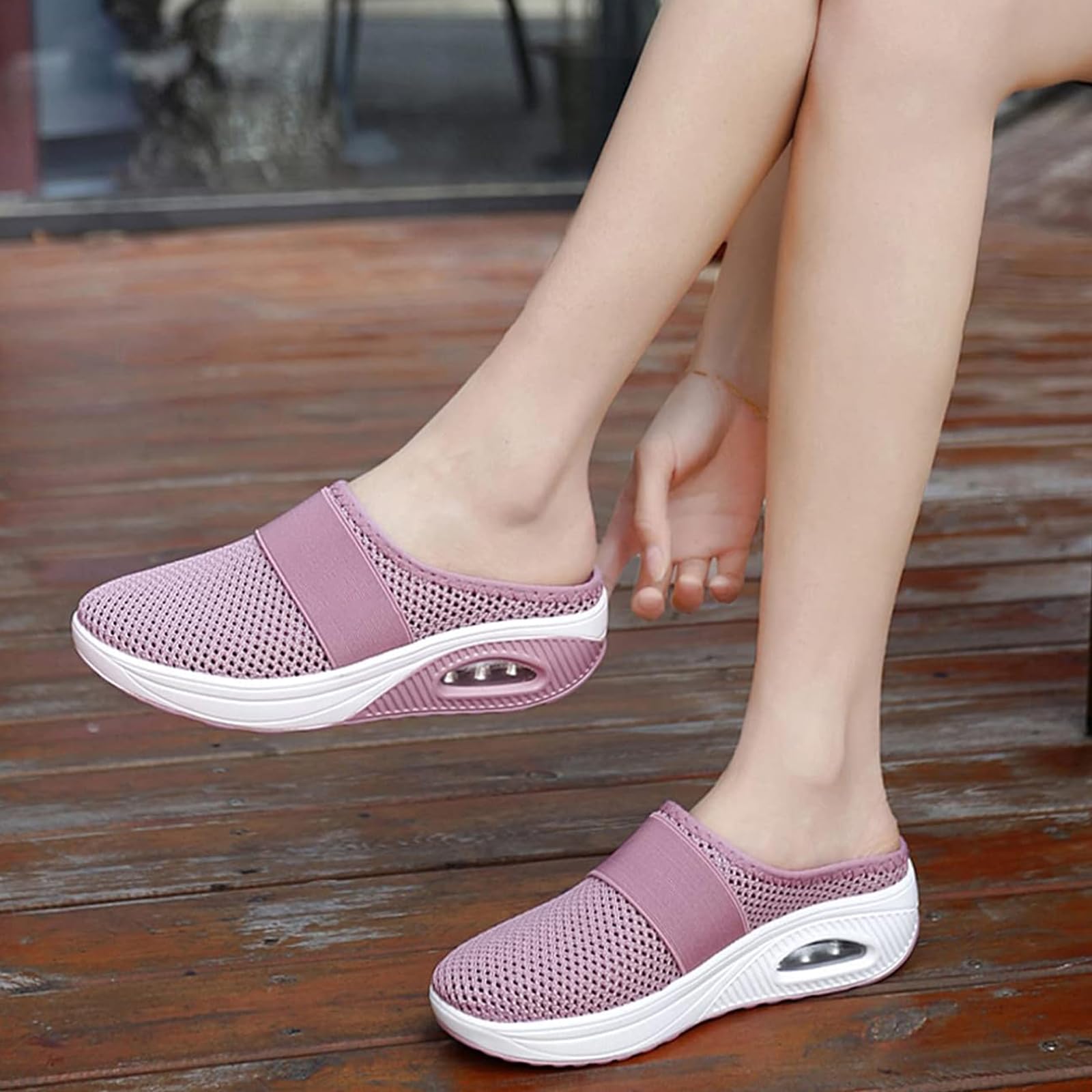 **Women's Orthopedic Air Cushion Slip-On Walking Shoes - Diabetic Comfort Shoes for Women - Perfect for Daily Walking, Travel & Work**