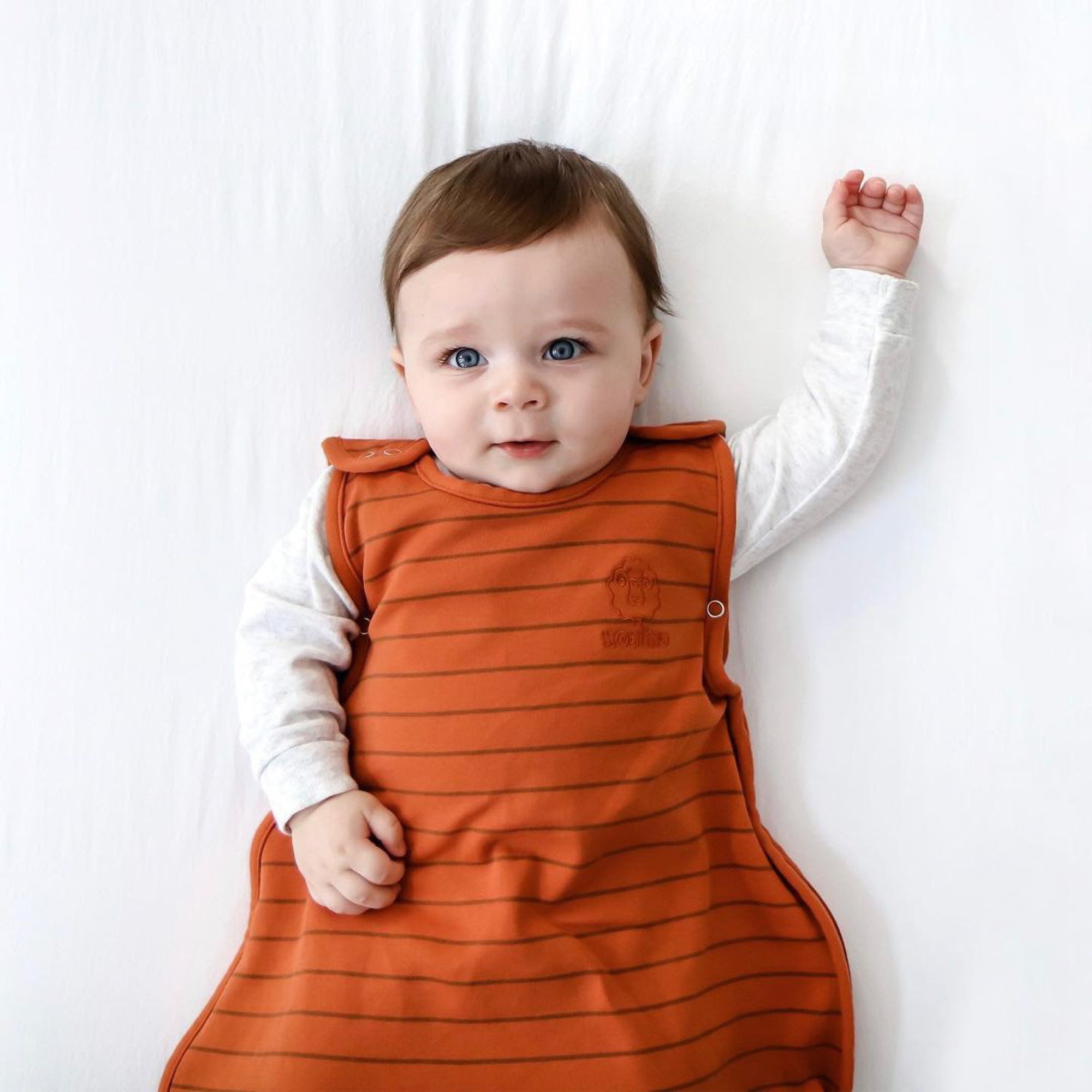 4 Season Baby Sleep Bag - Merino Wool & Organic Cotton for 2 Months to 2 Years - Terracotta Color - Perfect for Nursery, Daycare & Travel