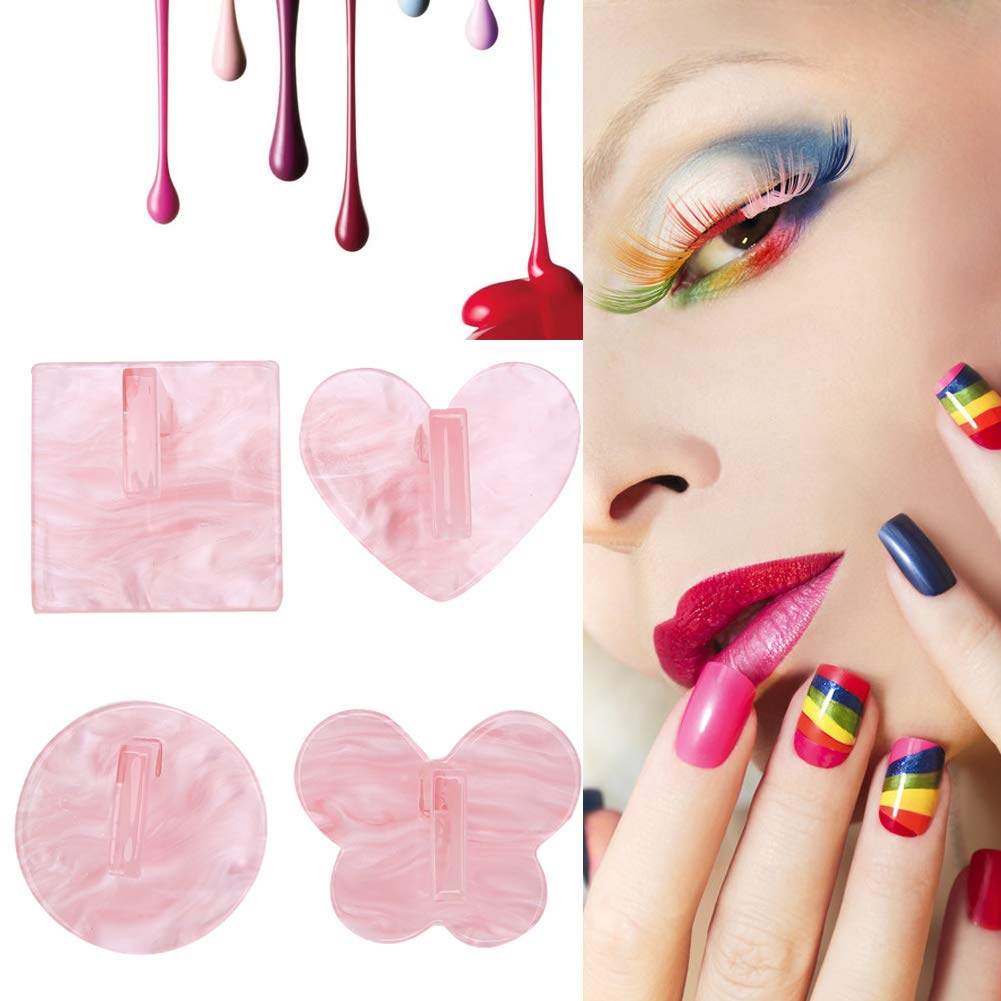Professional Nail Art Practice Display Stand - Pink Nail Tip Holder for Safe & Beautiful Manicures | Perfect for Nail Salons & Home Use | Great for Training, Practice & Display