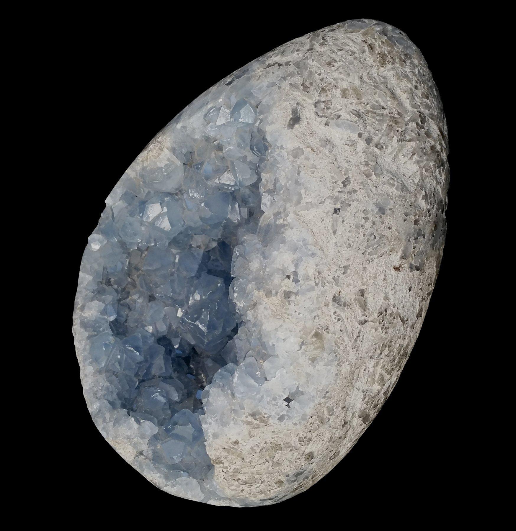 Natural Celestite Crystal Geode - Healing Stone for Meditation, Home Decor & Spiritual Gifts | Perfect for Yoga Rooms, Office Desks & Crystal Collections