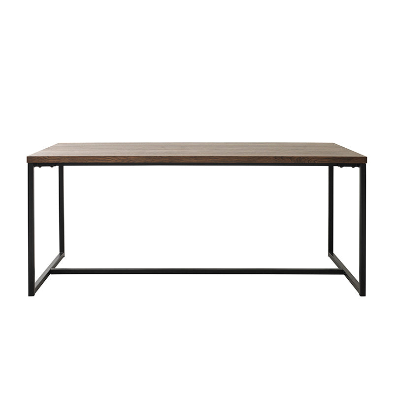 RIVOLI 70.8 Inch Dining Table - Smoked Oak & Black Finish - Modern Kitchen & Dining Room Furniture for Family Gatherings & Dinner Parties