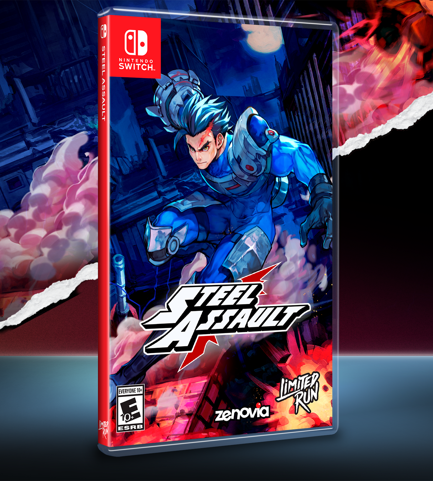 Steel Assault - Limited Run #179 Nintendo Switch Game - Retro-Style Action Platformer for Classic Gaming Enthusiasts | Perfect for Solo Play & Collector's Editions