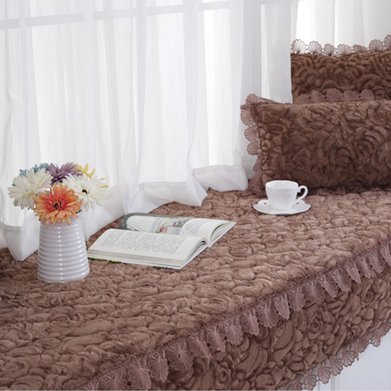 **PENGYUYAN Non-Slip Plush Thickened Window Seat Cushion – Comfortable Bay Window Pad for Indoor Use, Home Decor, Living Room, Bedroom & Tatami Sofa – Perfect for Reading, Relaxing & Lounging**