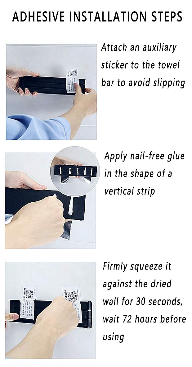 Matte Black Swing Towel Holder Rack - 3-Arm Wall Mounted Swivel Towel Bar for Bathroom & Kitchen Storage | Perfect for Small Spaces, Spa-Like Showers & Organized Home Decor