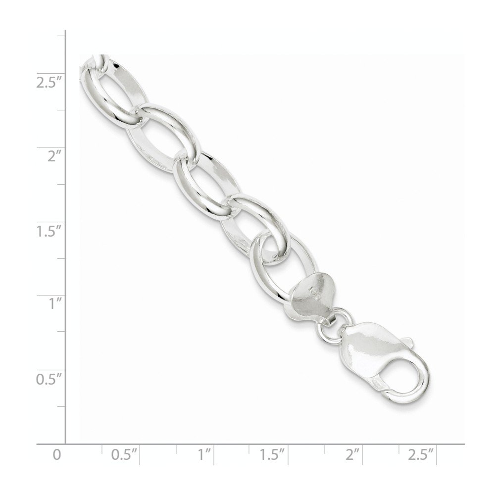 925 Sterling Silver Rolo Charm Bracelet with Lobster Clasp - 7.5 Inch Adjustable Dainty Jewelry for Women - Perfect for Everyday Wear, Gifts & Special Occasions