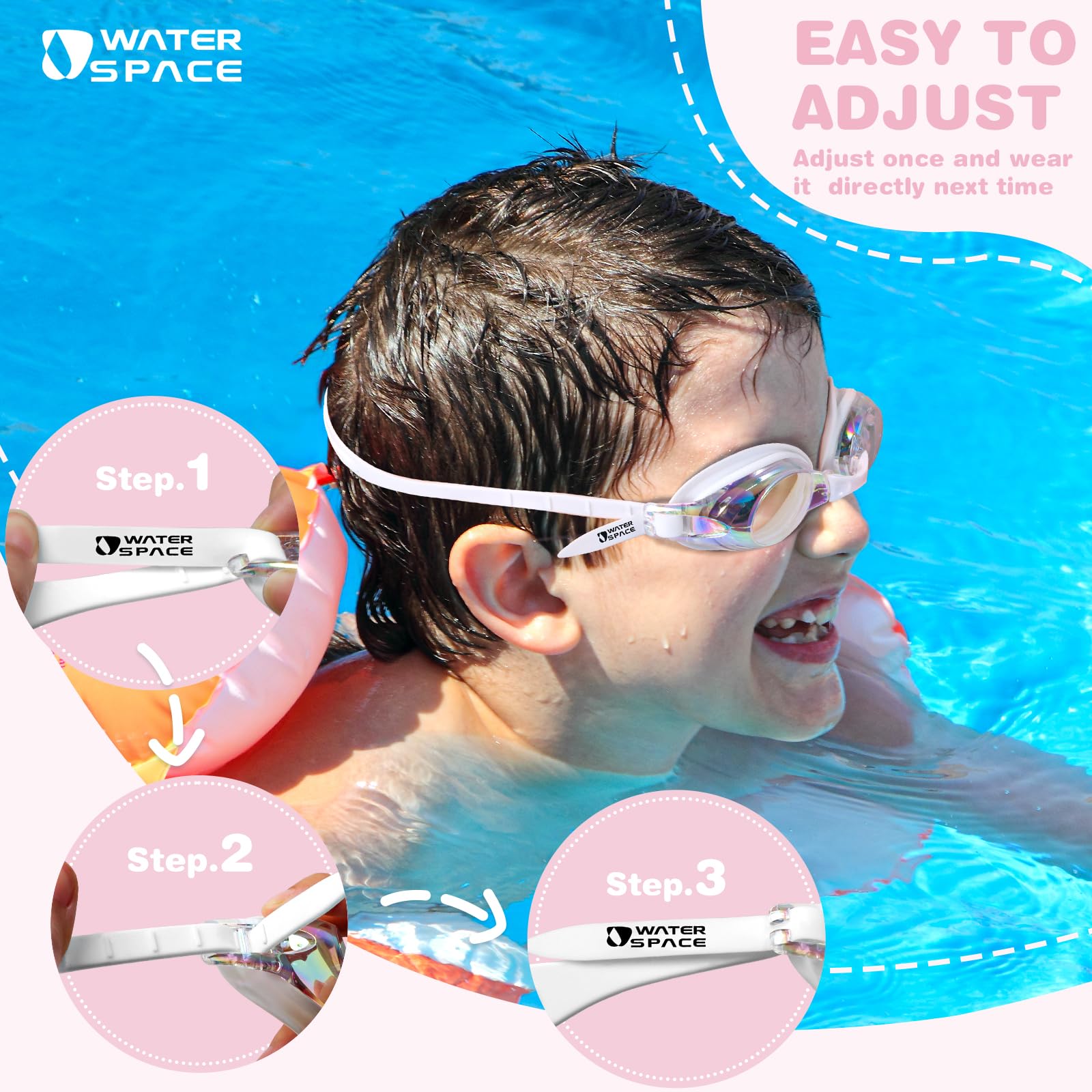 Kids Swim Goggles 2 Pack - Anti-Fog, UV Protection, Leak-Proof for Boys & Girls Ages 3-15 - Perfect for Swimming Lessons, Pool Parties & Beach Vacations