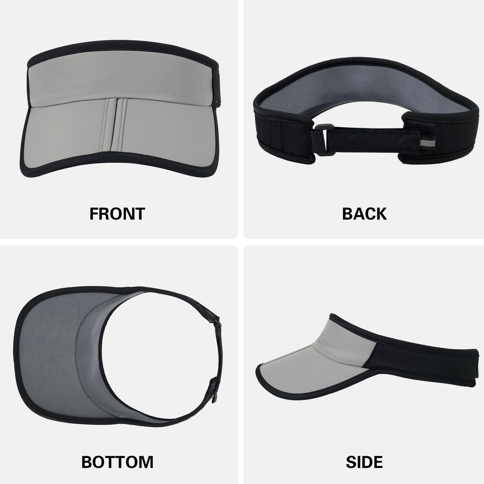 Best Sports Sun Visor Hats for Men & Women - Foldable Brim, Lightweight & Packable Adjustable Visor Cap for Running, Golf, Tennis - Perfect for Outdoor Activities & Summer Sports