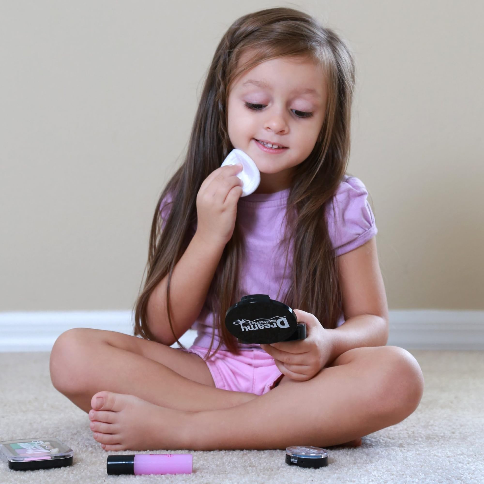 Pretend Makeup Kit for Girls - Customizable Cosmetic Bag Play Set, Fake Kids Makeup Toy for Toddlers Age 3-6 - Perfect for Role Play, Birthday Gifts & Pretend Beauty Salon Games