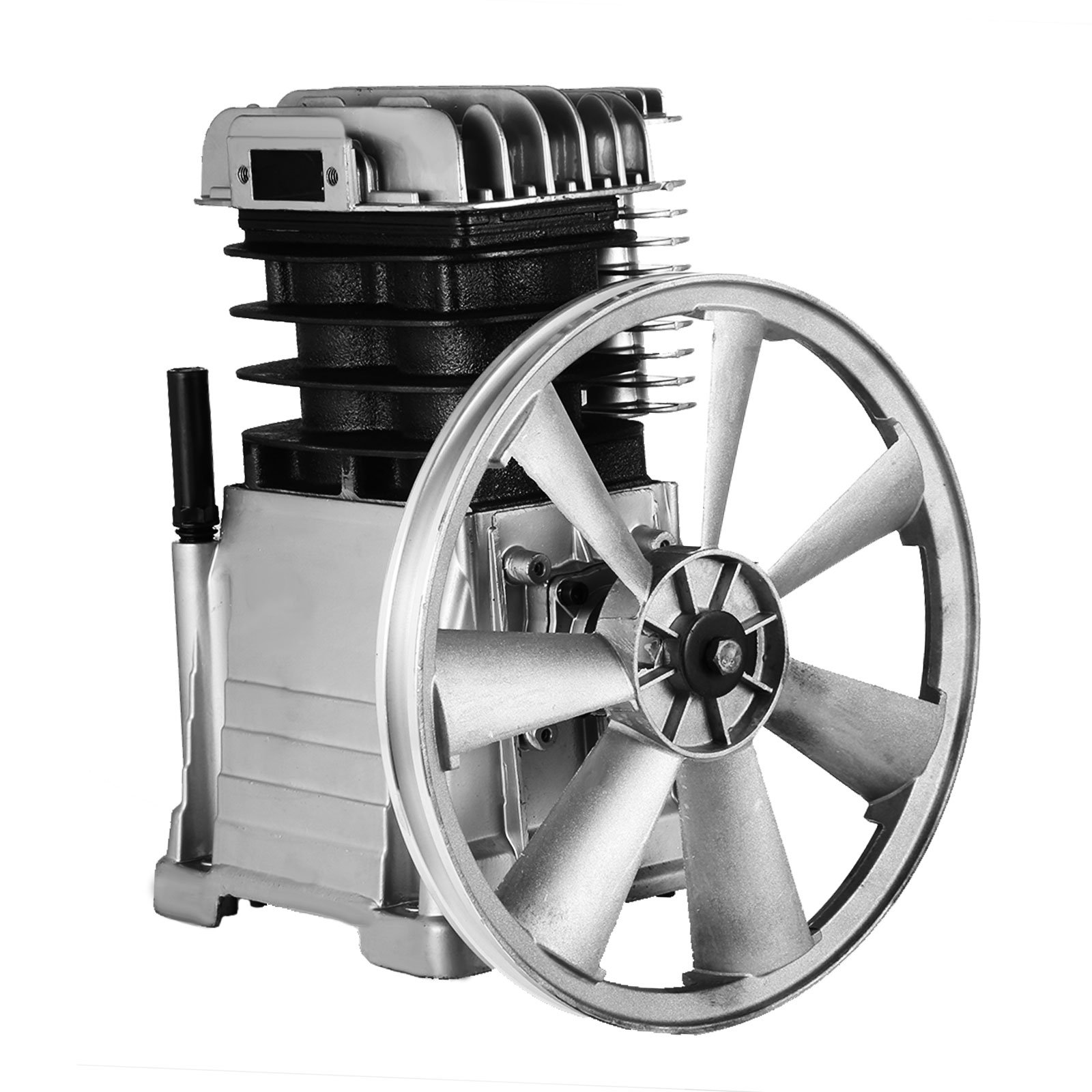Vevor 3HP 11.8CFM Air Compressor Pump - 115PSI Single Stage Twin Cylinder Aluminum Head with Splash Lubrication - Ideal for Home Workshops, DIY Projects & Automotive Repair