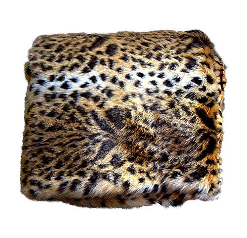 Luxury Brown Spotted Leopard Print Throw Blanket - Soft Faux Fur & Minky Cuddle Lining - 48x60 Inches - Cozy Home Decor for Sofa, Bed & Winter Snuggling