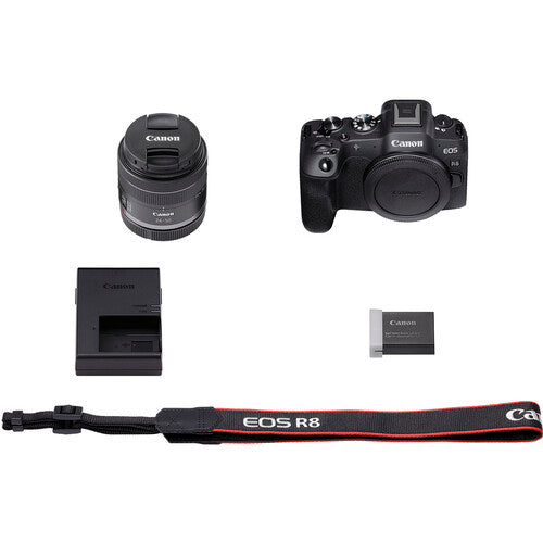 Canon EOS R8 Full Frame Mirrorless Camera with RF 24-50mm f/4.5-6.3 IS STM Lens Kit - Professional Photography & Vlogging for Travel, Events & Content Creation