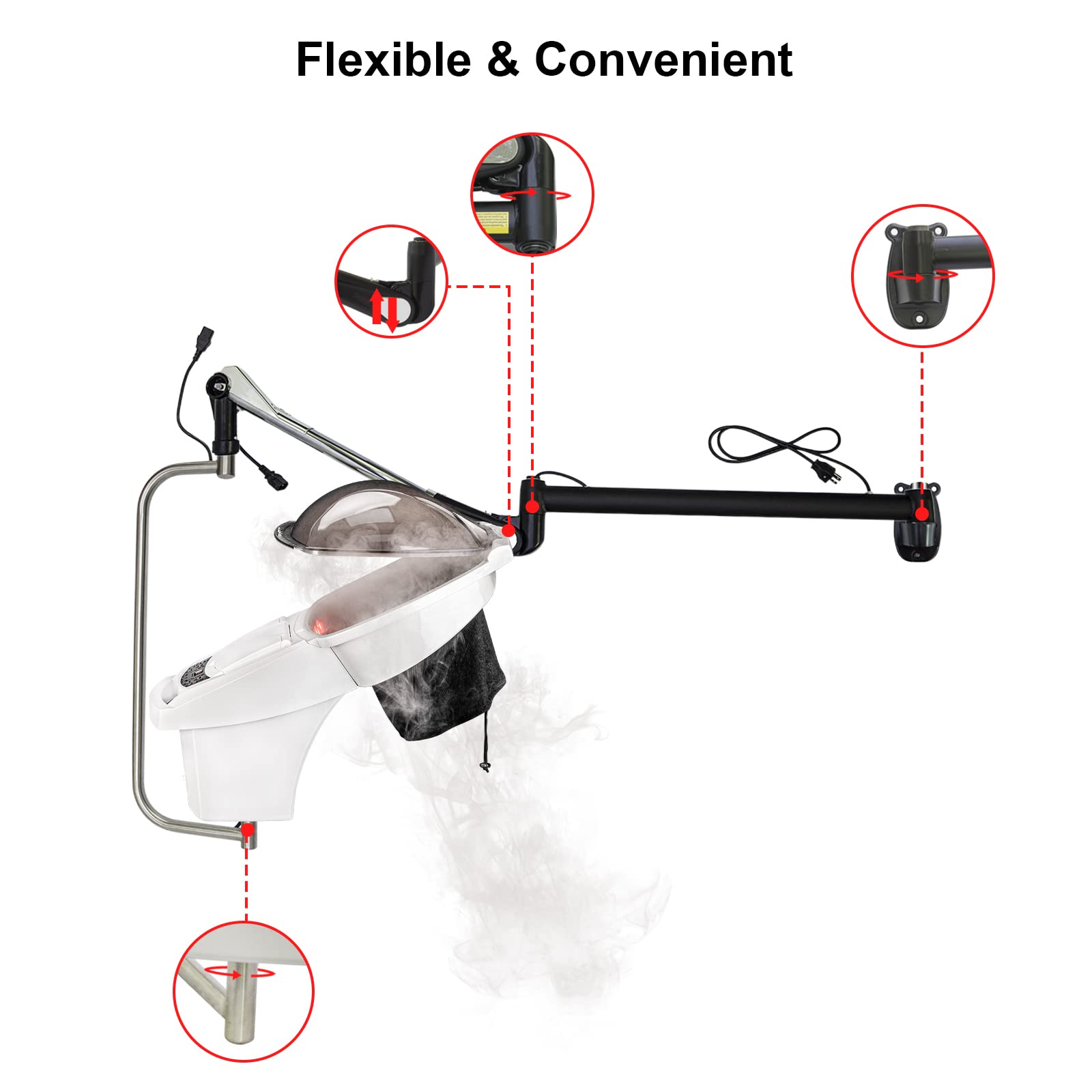 ET1408D Hair Steamer Replacement Wall Mount Bracket - Compatible with Elitzia ET051 Hair Steamer Accessories | Perfect for Salon, Spa & Home Hair Care Stations