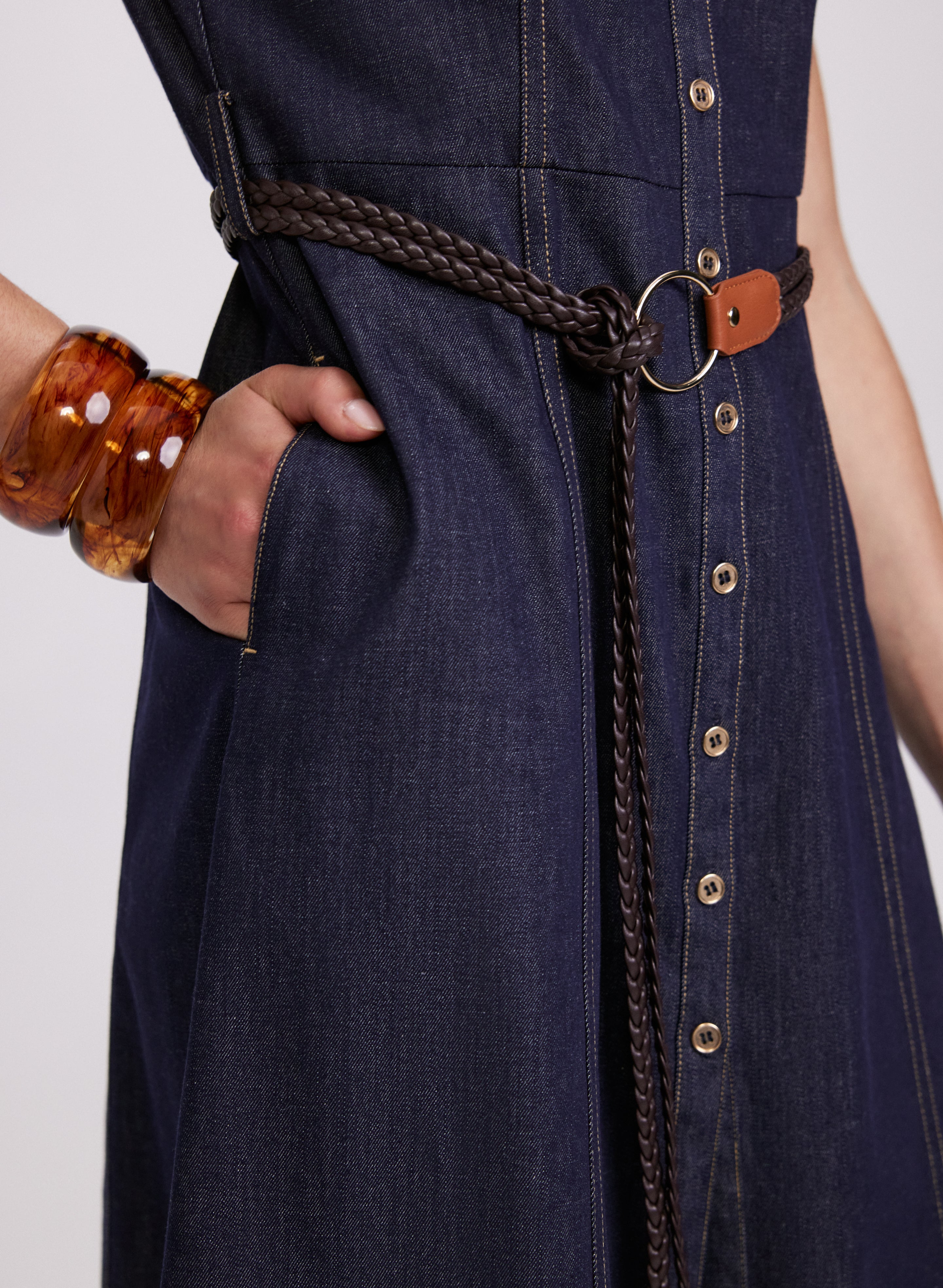 Stylish Women's Denim Button Down Dress - Casual & Comfortable Shirt Dress for Everyday Wear | Perfect for Work, Outings & Weekend Errands