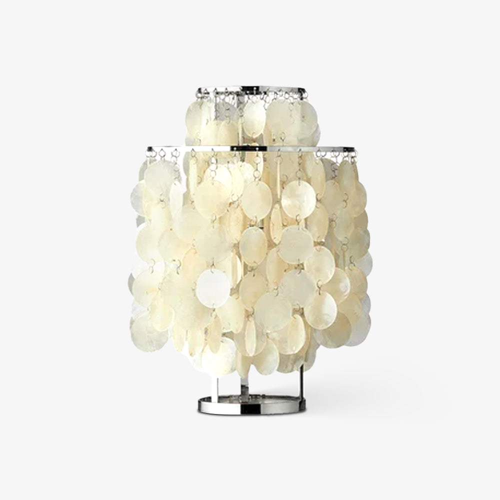 Modern Round Shell Table Lamp - Stylish Bedside & Living Room Lighting for Home Decor | Perfect for Bedroom, Office & Reading Nook
