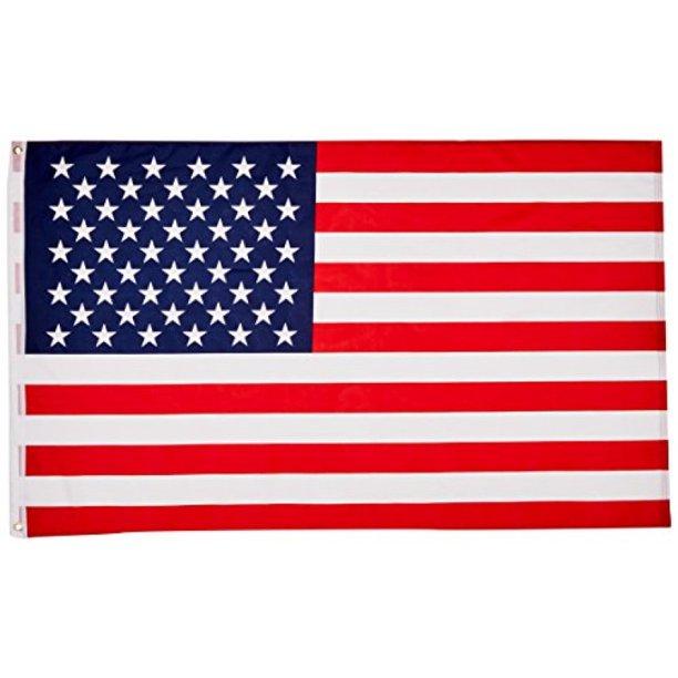 6' Foot USA 30x48 American Flag Aluminum Flag Pole Kit Set with Gold Eagle Decoration - Heavy Duty Outdoor Flagpole for Front Yard, Garden, and Patriotic Display