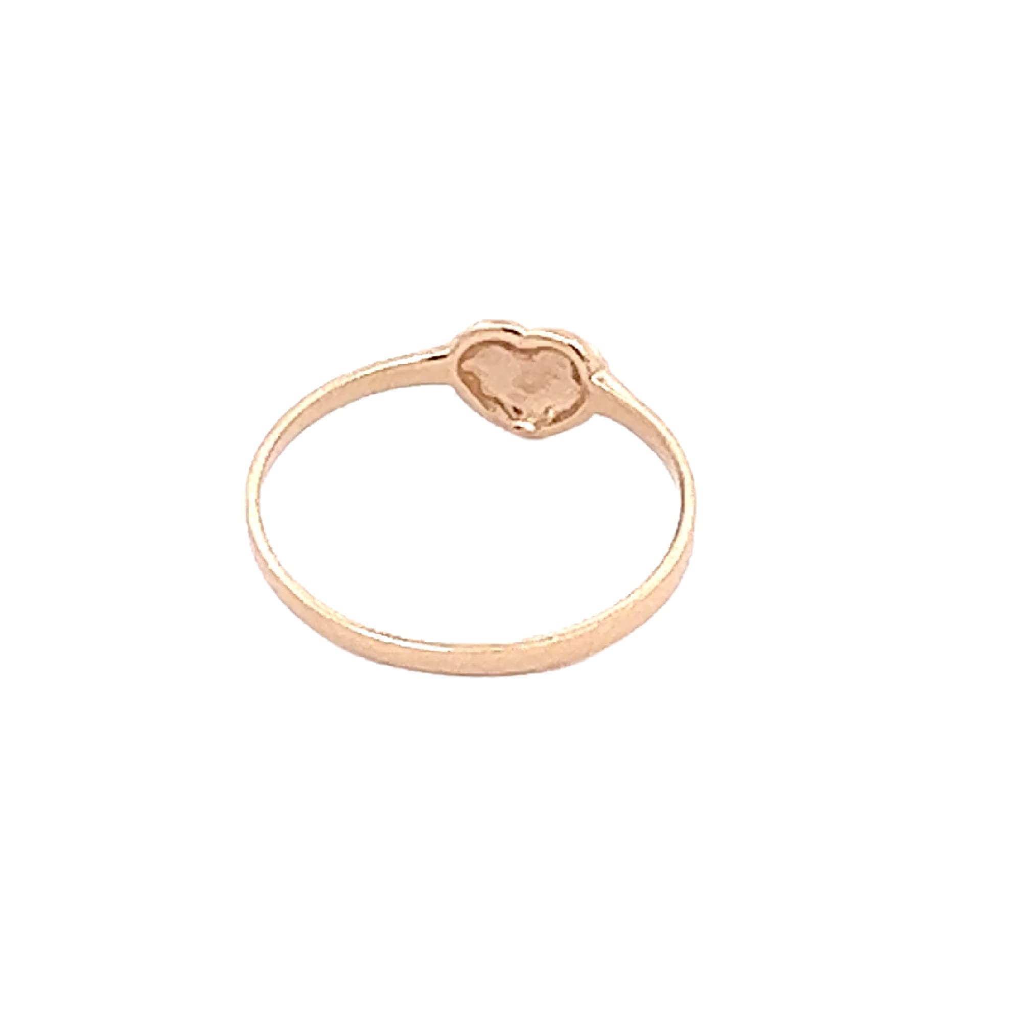Elliejmaui 14k Solid Gold Signet Ring Size 4 - Dainty Puff Heart Pinky Ring for Women & Teen Girls | Perfect Graduation Gift & Mother's Day Jewelry | Everyday Wear, Special Occasions & Gift Giving