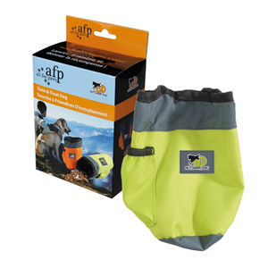**AFP Outdoor Dog Training & Treat Pouch - Orange & Green - Perfect for Walks, Hikes & Obedience Classes**