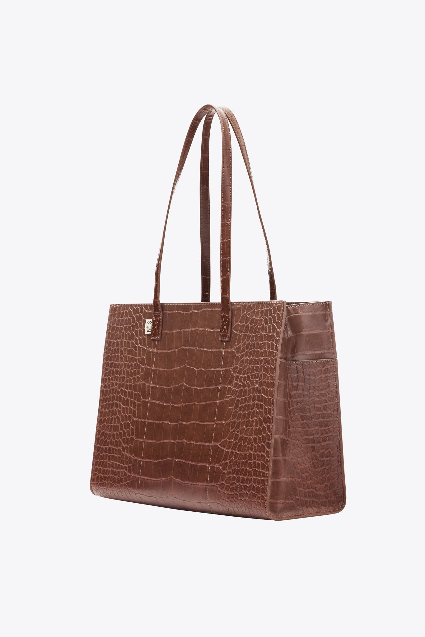 Premium Maple Croc Leather Work Tote Bag for Women - Stylish & Durable Professional Office Bag, Commuter Laptop Tote, Business Travel & Everyday Carry Essentials