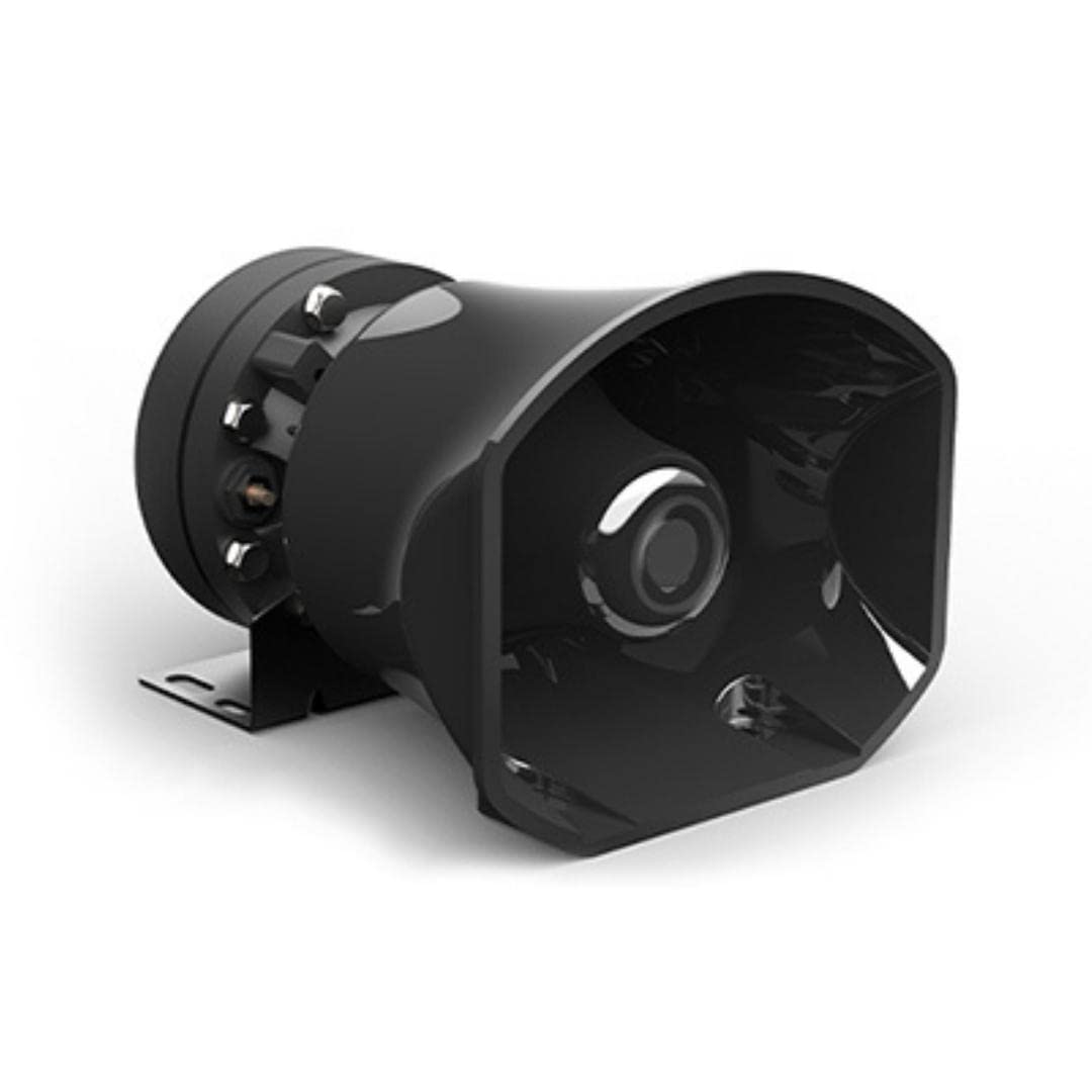 SpeedTech 100W Emergency Vehicle Siren Speaker - High Performance Hazard Warning System for Police Cars, Fire Trucks & Ambulances - Compact Black Cone Speaker for Public Safety & Emergency Response Scenarios