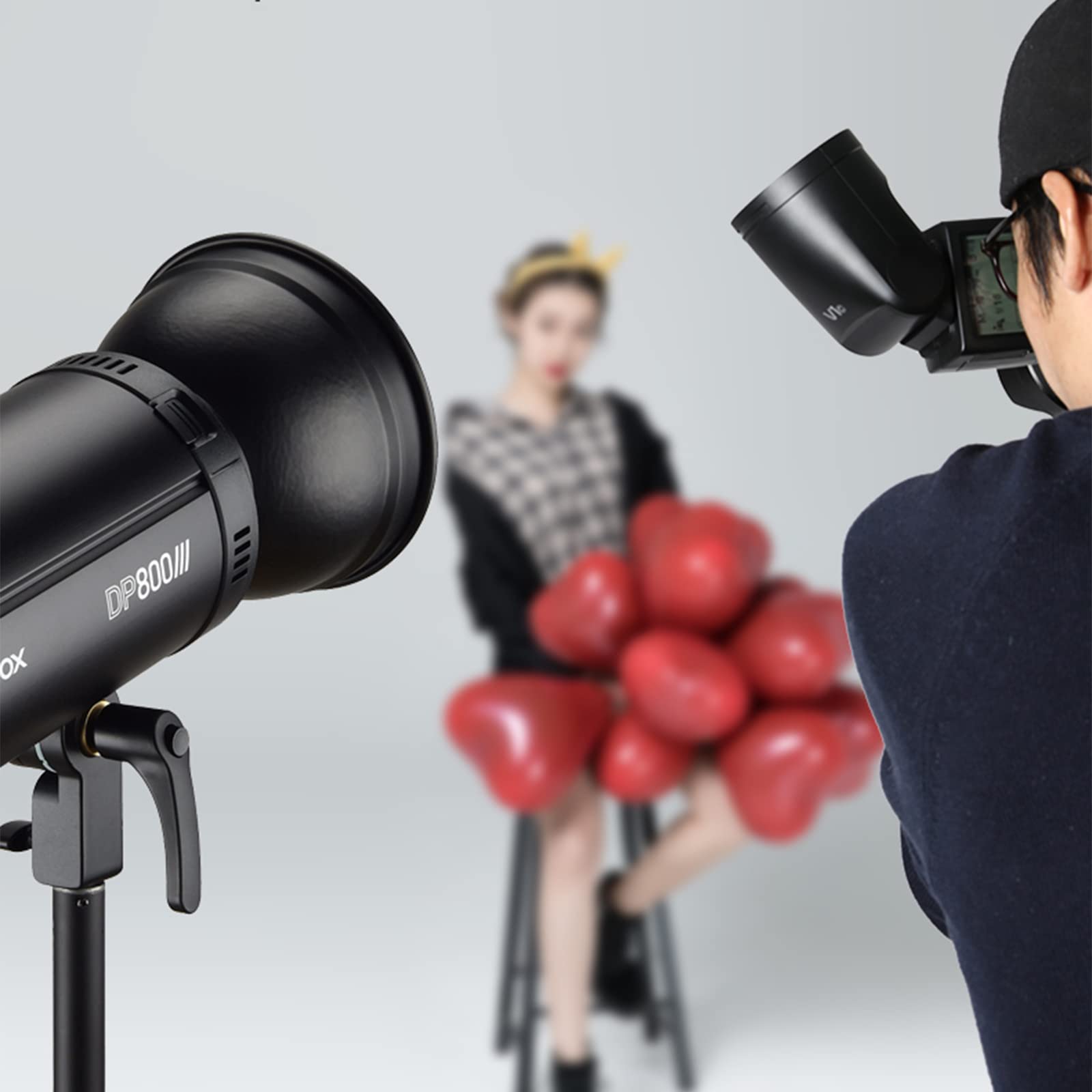 Godox 2-Pack DP800III Studio Flash Strobe Light Kit with Bowens Mount - Professional Monolight for Photography, Portrait & Video - Includes Light Stand, Softbox, Umbrella & Barn Door Kit - Perfect for Studio, Outdoor & Event Lighting