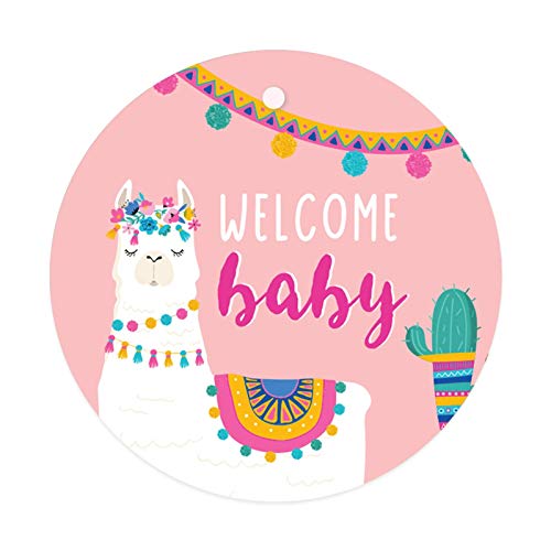 Round Circle Gift Tags Welcome Baby