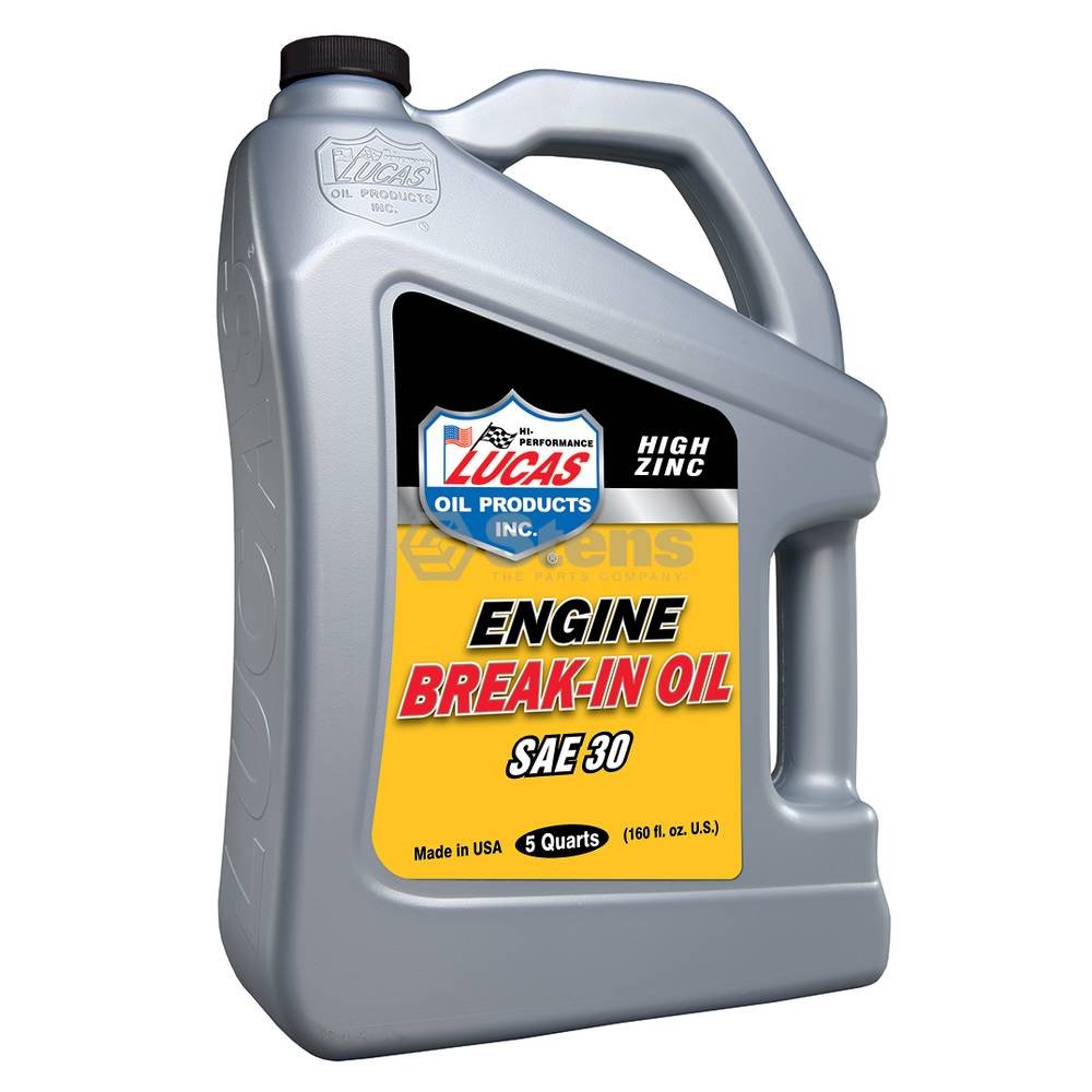 Lucas Oil SAE 30 Break-in Engine Oil - 5 Quart Bottles (Case of 3) | High Performance Motor Oil for New Engine Break-in Periods, Motorcycles, ATVs, and Small Engines