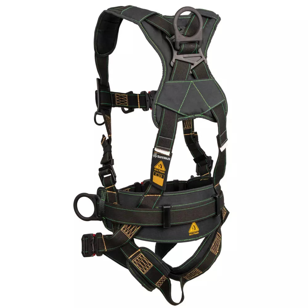 Arc Flash Construction Safety Harness - DE 3D, DE QC Chest, DE FD, DE QC Legs - Heavy Duty Fall Protection for Construction Workers & Electricians