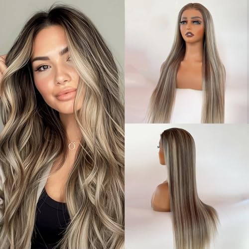 Ombre Brown to Ash Brown Balayage Blonde Highlights