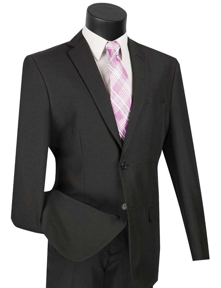 Black Regular Fit 2 Piece Suit for Men | Classic Business & Formal Wear | Perfect for Office, Weddings & Special Occasions