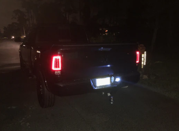 2014-2018 Dodge RAM 2500/3500 Smoked LED Tail Lights - Direct OEM Replacement - Upgrade Your Truck's Style & Visibility for Night Driving & Off-Road Adventures